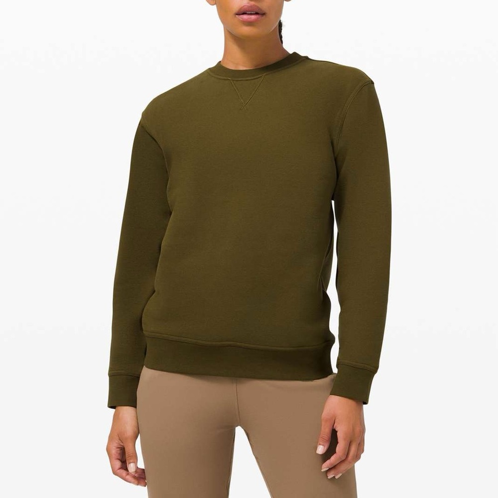 Lululemon All Yours Crew Sweatshirt In Moss Green